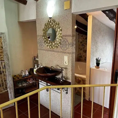 Rural Stone House With Wood Fireplace *