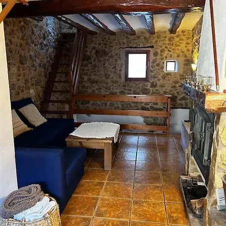 Rural Stone House With Wood Fireplace *